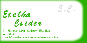 etelka csider business card